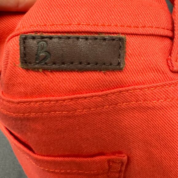 Boden Jeans Womens 12 (36x27 ACTUAL) Orange Denim Ankle Zip Skimmer Coastal - Picture 6 of 10